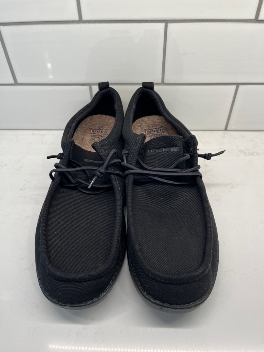 NWOT Itazero Casual Black Slip-On Canvas Loafers size 13w